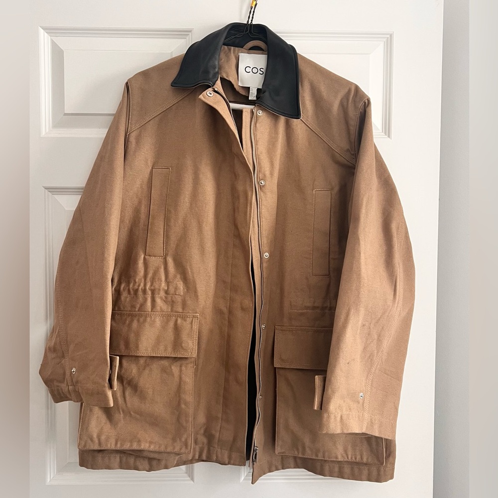 COS Leather Collar Field Jacket. Size M